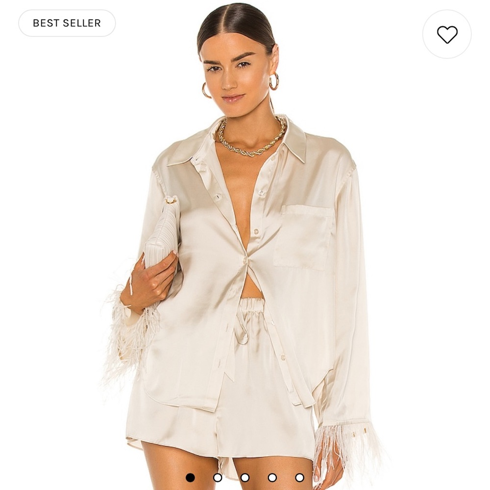 Lacademie feather blouse